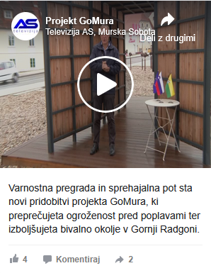 Video prispevek o že dokončanih pridobitvah v okviru projekta goMURra